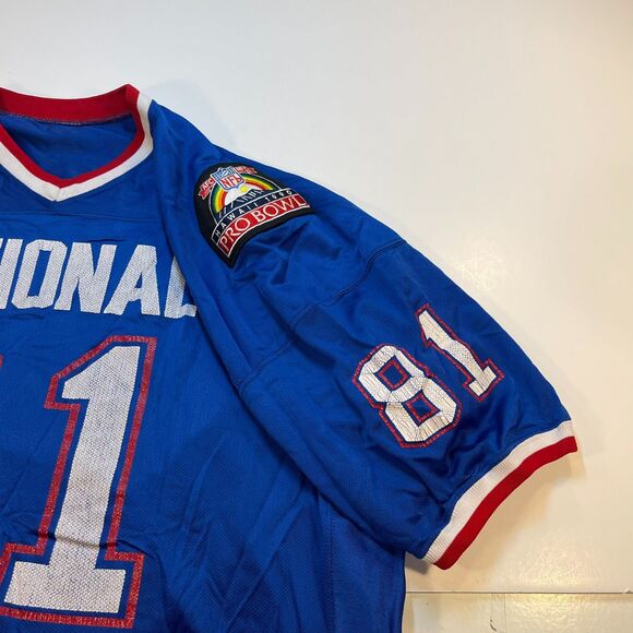 VINTAGE JERRY RICE PRO BOWL THROWBACK NFL FOOTBALL JERSEY Sz 60 1990 - Picture 5 of 7